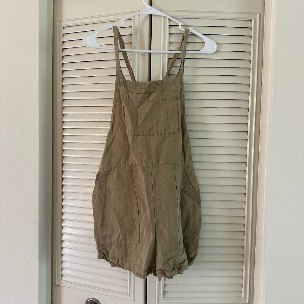 Rip Curl Seeker Sleeveless Linen Blend Romper - S